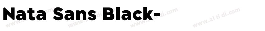 Nata Sans Black字体转换